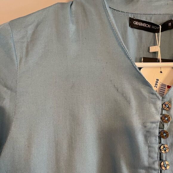 Generation Pakistani Blue Sportsy Kurta | SZ 10 - Picture 13 of 14